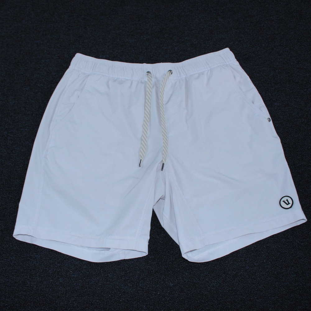 Vuori Kore Shorts Mens Large White V302 Lined Athletic Performance Training Gym